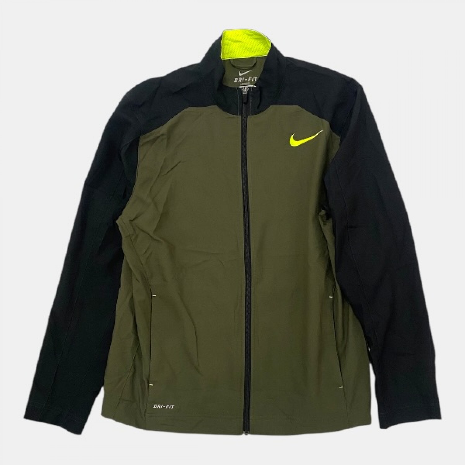 Nike Dri-FIT Τζάκετ Χακί Μαύρο /pre owned